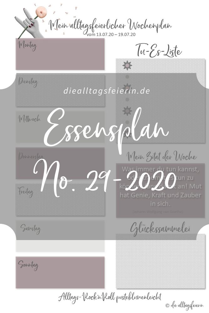 Essensplan No 29-2020