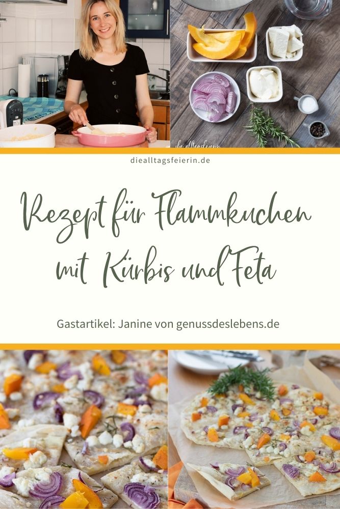 Flammkuchen mit Kürbis und Feta - Gastartikel Janine von genussdeslebens.de