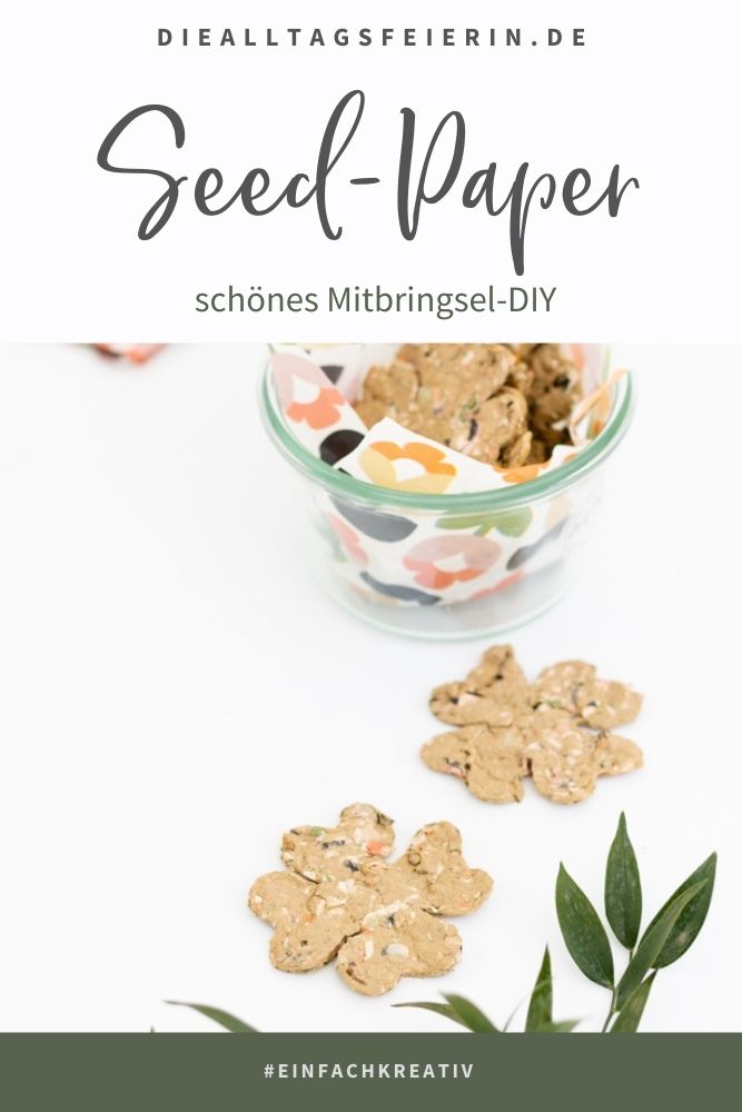 DIY Seed-Paper, eine einfache Bastelei, die gut mit Kindern funktioniert und auch die Bienen glücklich macht. Samen-Papier als kleines Mitbringsel