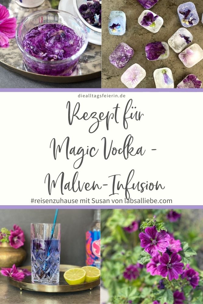 Malvenblüten-Infusion, Malvenblütentee mal magisch. Magic Vodka-Malvenblüten-Infusion von Susan Labsalliebe.com