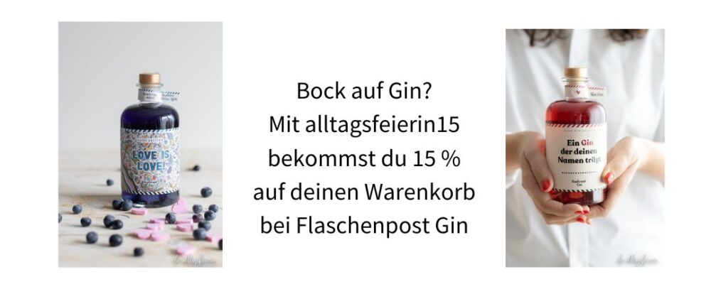 Rabattcode Flaschenpostgin, diealltagsfeierin.de, Wochenrückblick No 35-2023