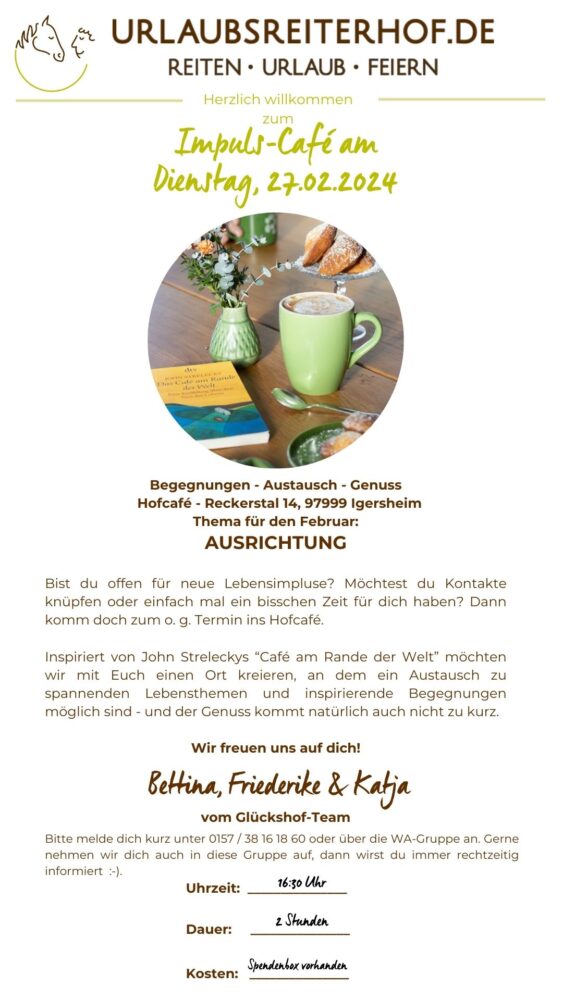 Wochenrückblick No 03-2024, Impuls-Cafe