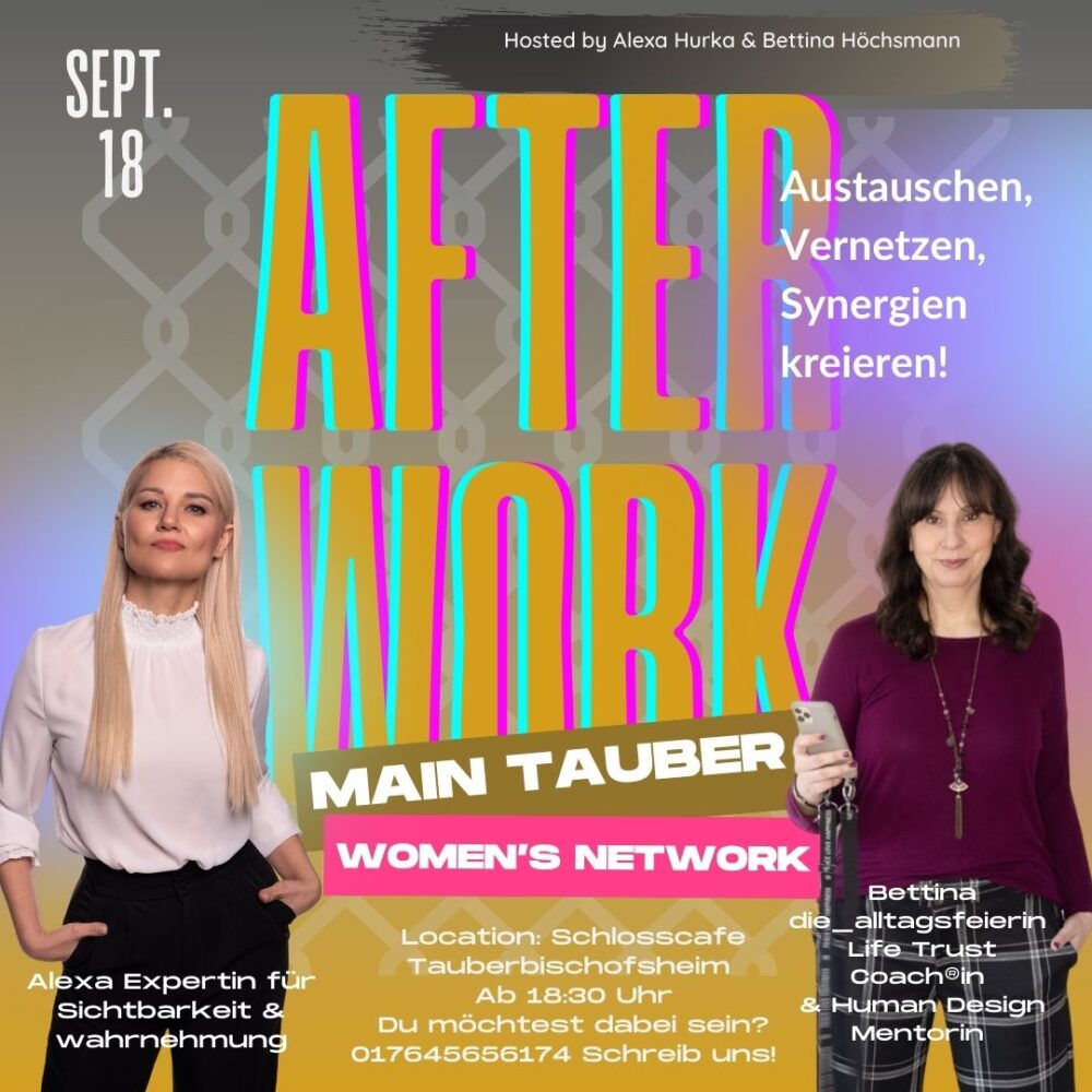 Wochenrückblick No 34-2024, diealltagsfeierin.de, After Work Main Tauber Women's Network