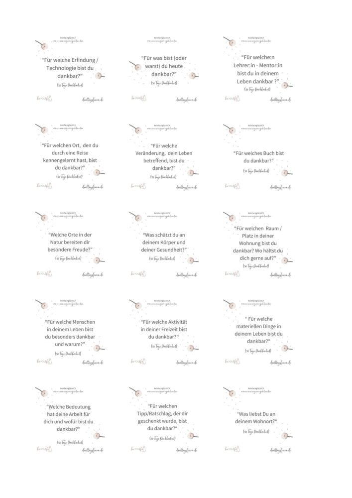 Wochenrückblick No 43-2024, diealltagsfeierin.de, 30 Tage Dankbarkeit