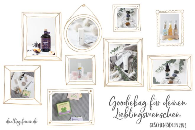 Geschenkidee für Weihnachten: ein Goodiebag für deine Herzensfreundin. XbyX, Dr. Vivien Karl, gitti, Teaballs, Die Geschenkbuchverlage, Taoasis, Flaschenpostgin, diealltagsfeierin.de