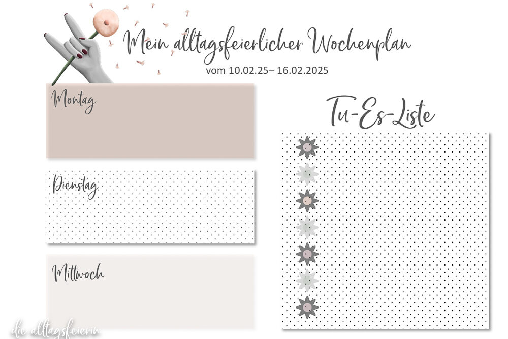 Essensplan No 07-2025, der Speiseplan auf diealltagsfeierin.de