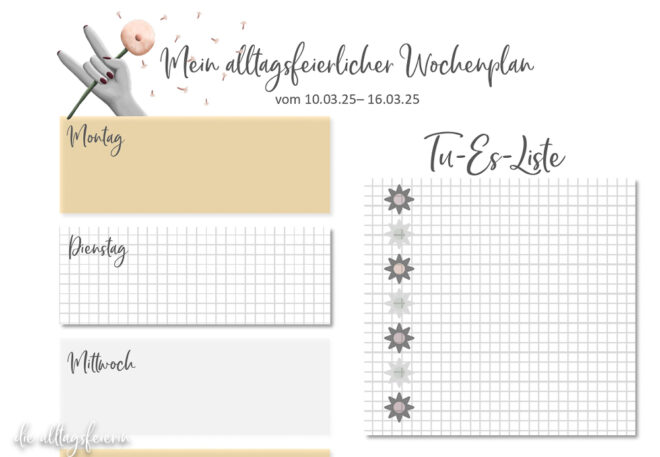 Essensplan No 11-2025, der Speiseplan auf diealltagsfeierin.de