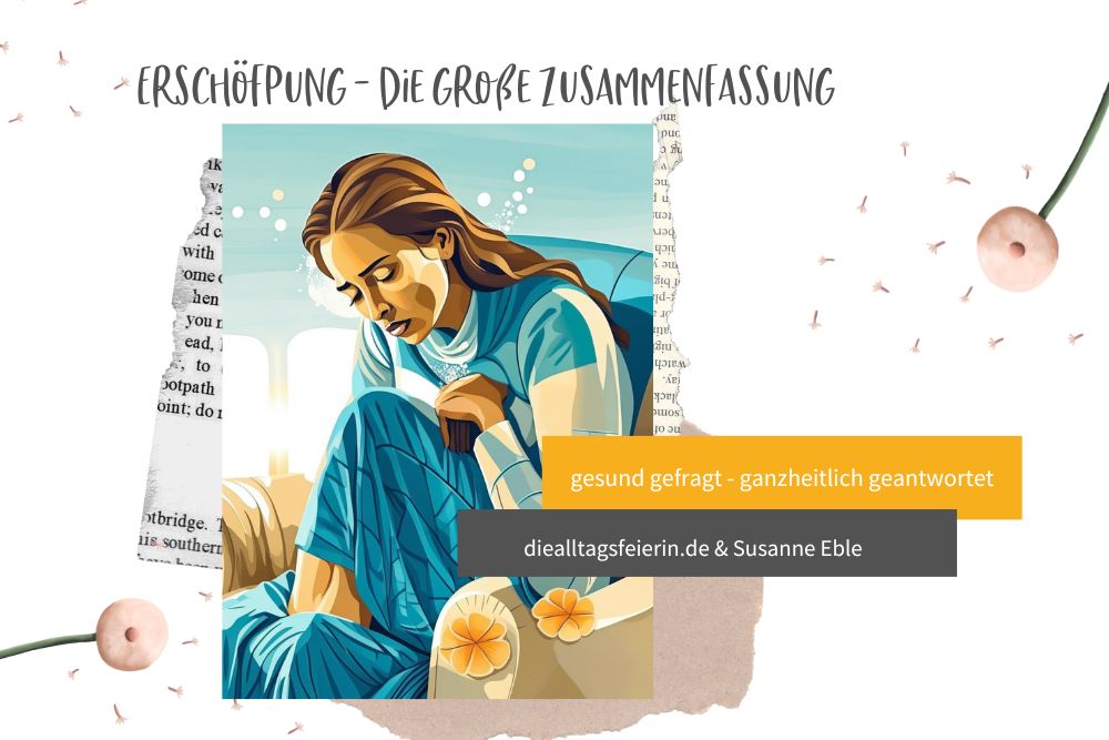 Erschöpfung verstehen: Wenn der Akku nicht mehr voll wird - die große Zusammenfassung. gesund gefragt - ganzheitlich - geantwort - Professor Susanne Eble, diealltagsfeierin.de
