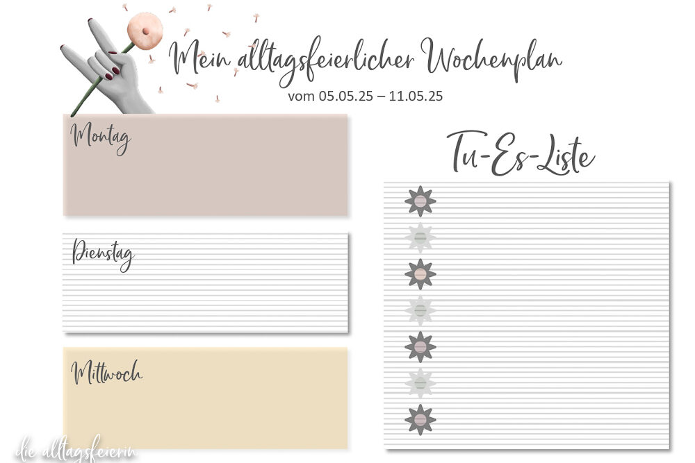 Essensplan No 19 -2025, der Speiseplan auf diealltagsfeierin.de
