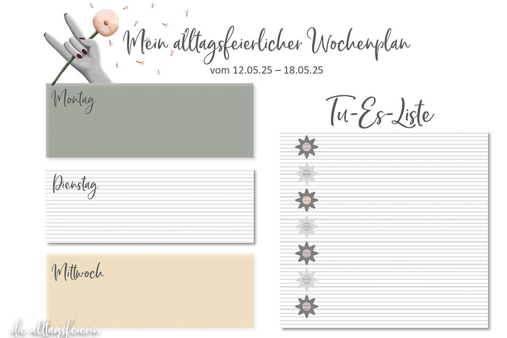Essensplan No 20-2025, der Speiseplan auf diealltagsfeierin.de