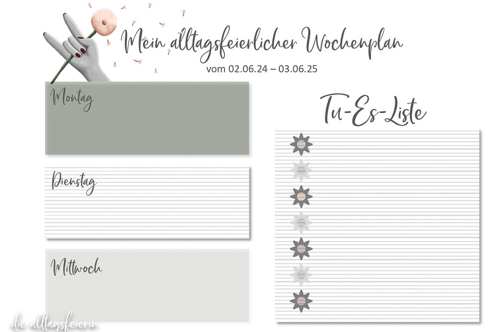 Essensplan No 23-2025, der Speiseplan auf diealltagsfeierin.de