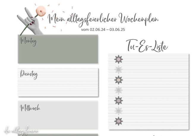 Essensplan No 23-2025, der Speiseplan auf diealltagsfeierin.de