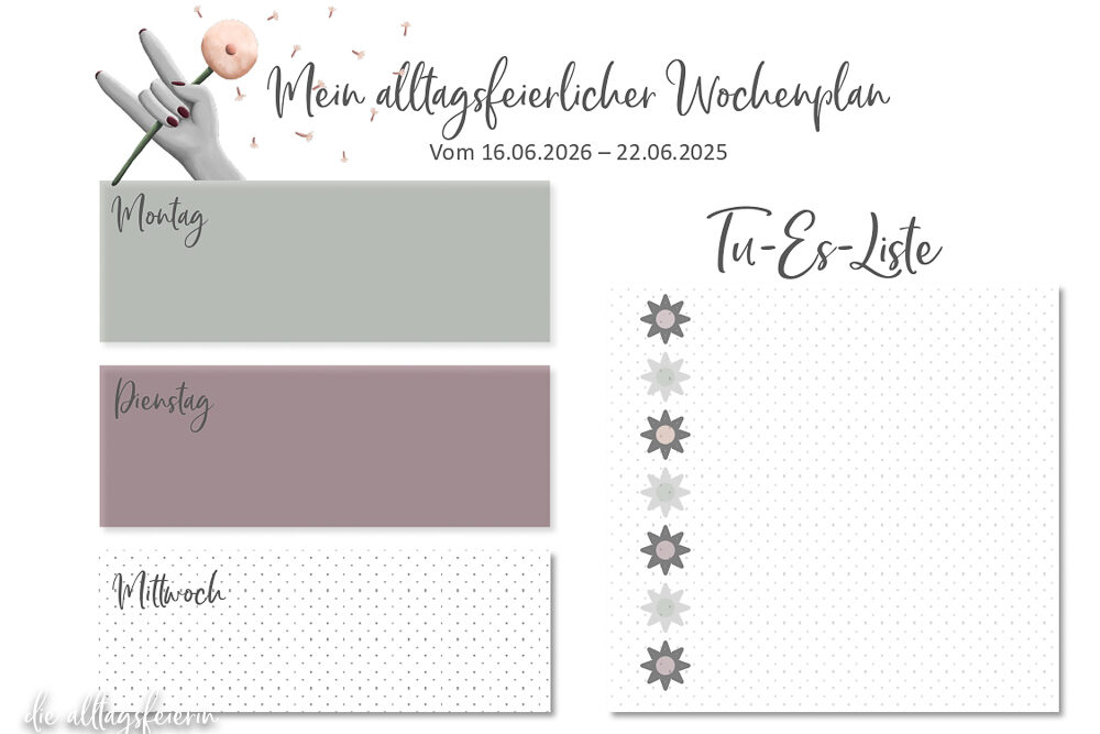 Essensplan No 25-2025, der Speiseplan auf diealltagsfeierin.de
