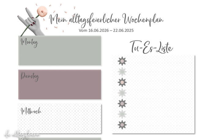 Essensplan No 25-2025, der Speiseplan auf diealltagsfeierin.de