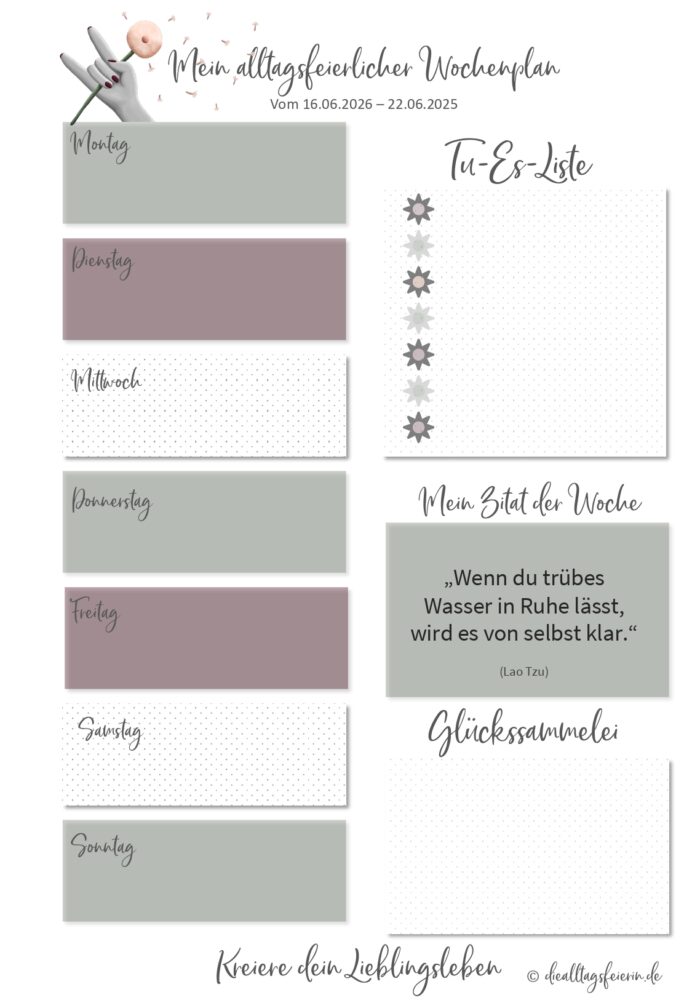 Essensplan No 25-2025, der Speiseplan auf diealltagsfeierin.de